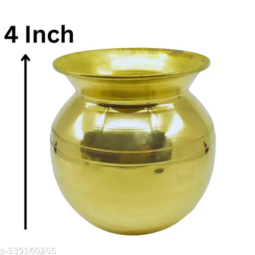 Artisanal Brass Lota Kalash for Traditional Pujas