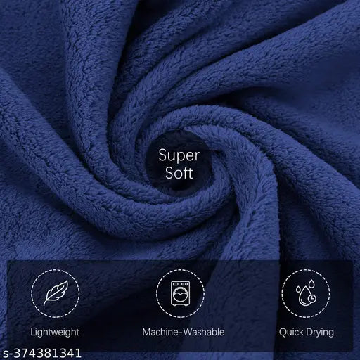 Super Soft Microfiber Bath Towel Large Size - 1 Pc - 70x140 CM - 340 GSM – NAVY