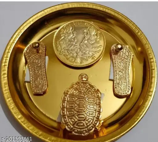 Laxmi Plate Brass Strong Clear Laxmi Turtle Tortoise Kachua with Plate Pond for Feng Shui and Vastu Astrology Name: Laxmi Plate Brass Strong Clear Laxmi Turtle Tortoise Kachua with Plate Pond for Feng Shui and Vastu Astrology Material: Brass Type: Pooja S
