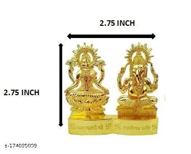 A&S Ventures Gold Plated Laxmi   Idol Showpiece,Metal Lakshmi Statue / raditional Laxmi Ganesh Idol Showpiece,Metal Lakshmi Ganesh Statue for Diwali ,Home Decor, Golden 11 cm