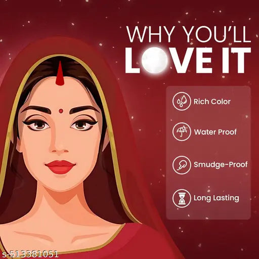 Rose Liquid Sindoor Smudgeproof & Waterproof Maroon Sindoor