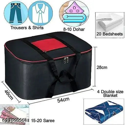 Tiarakrafts Big Size UnderBed Storage Bag And Blanket Cover