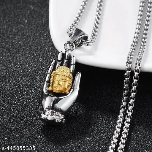 High Quality Buddha In Hand Pendent With Chain For Men