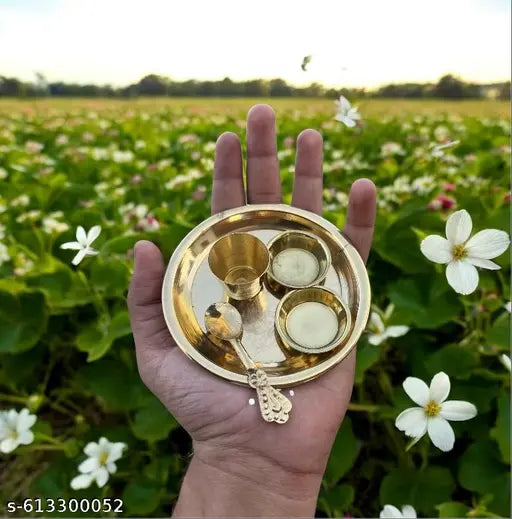 Laddu Gopal Bhog Thali Set With  Diya