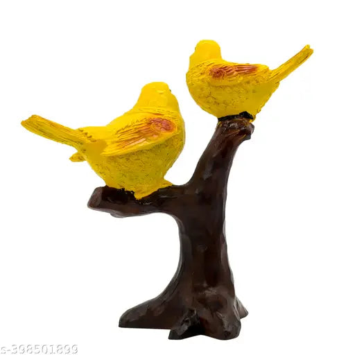 aaBco Love Bird on Tree Showpiece for Home Decor, White Bird Couple Pair Figurine for Indoor Outdoor Garden Balcony Shelf Table top Home Decorative Items,Showpiece and collectibles