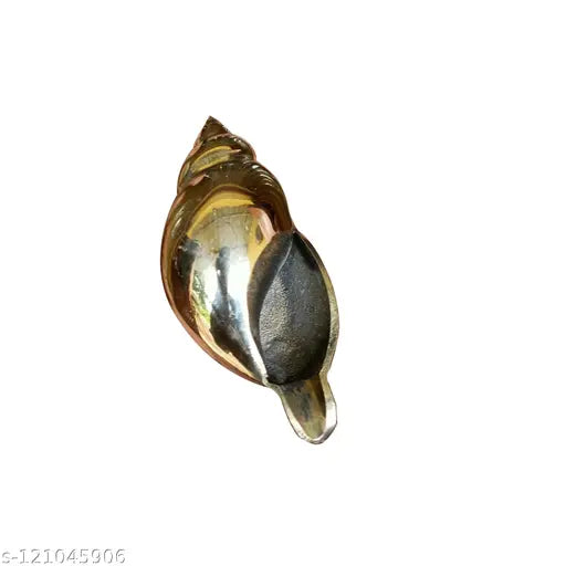 Craft World Brass Shankh for Pooja & Vamavarti Brings Prosperity, Happiness, Good Health & Wealth