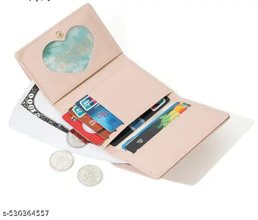 Women's Wallet with Cute Ice Cream Design – Small PU Leather Card Holder for Girls & Women