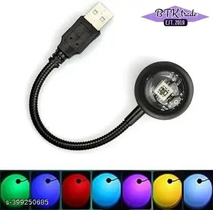 BTK Trade unset Night Light Lamp Projector, 360 Degree Rotation USB Night Light Romantic Visual Ambient Light Network Red Light for Home Bedroom R13 (7 Colors + 13 Functional Modes) Pack of 1(Metal)