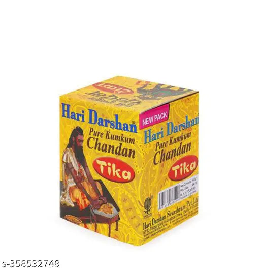 Pure Kumkum Chandan Tika -Pack of 4-40gm Each | Sandalwood Paste with Long Lasting Fragrance Tilak for Daily Pooja,Havan
