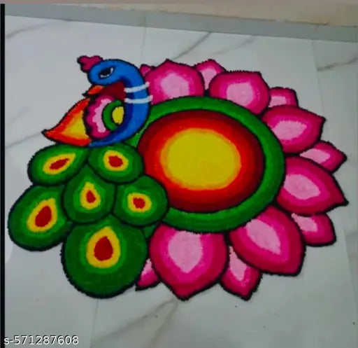 Woolen Readymade Rangoli Size 2x2 feet Set Of 1