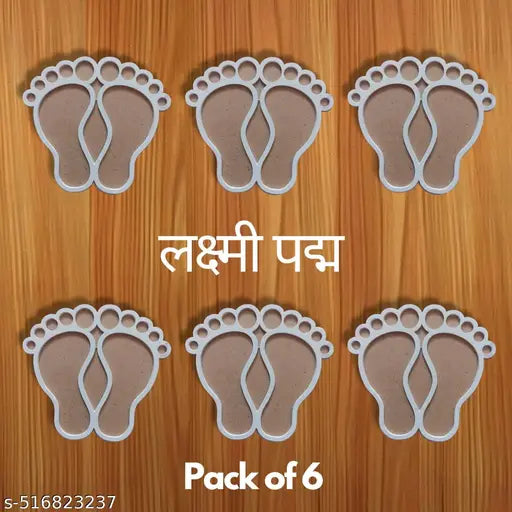 laxmi paul pack of 6 ready to use rangoli  4 inch mdf material Re-use rangoli, Readymade Rangoli designs