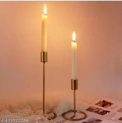 Fancy Thing Maker 2Pcs Single Tall Candlestick Candle Holder Stand