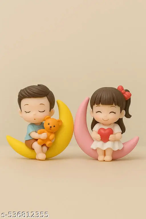 Exopick Figurines Moon Lovers Miniature Couple Figurines Couples Miniatures Boy Girl Lovers Figurine