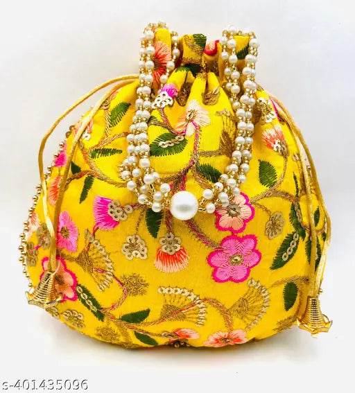 Women Potli Bags,  Designer Potly Hand Embroidered Party Wear festive Potli Bags for wedding