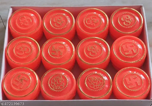 yellow powder sindoor, pack of 12pcs( ganga)