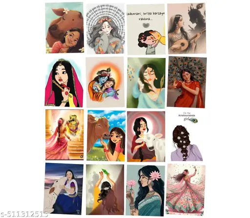 **"Divine Grace: Radha Krishna Spiritual Art Collection for Devotional Souls"** 4x6inches size