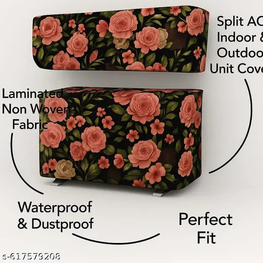 Split AC Cover for Indoor and Outdoor Unit for 1.5 Ton Capacity Water Resistance & Dust Proof