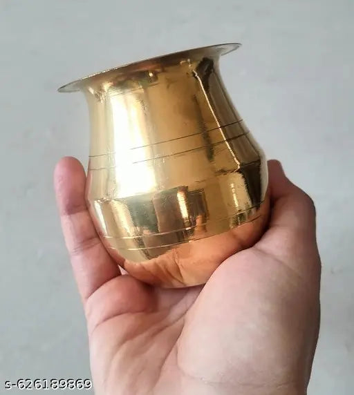 NSI Enterprises Presents Traditional Premium Quality Brass Kalash / Lota for Puja |Golden Kalash For Home Temple, Prayer Room, Diwali Décor, Gifts & more. GOLD