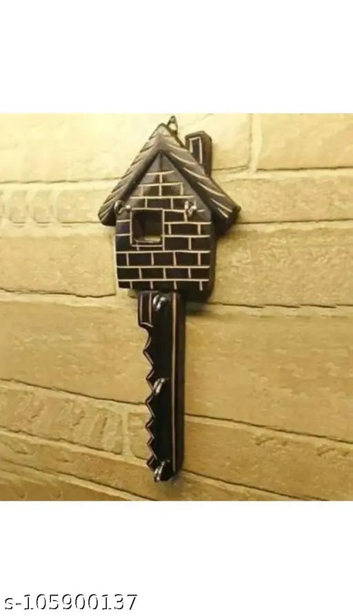 Alifer Shoppee Key Shape Key Holder Wall Hanging Stylish for Home / Key Wall Stand / Unique Key Hanger - Pack of 1 (Key Shape)