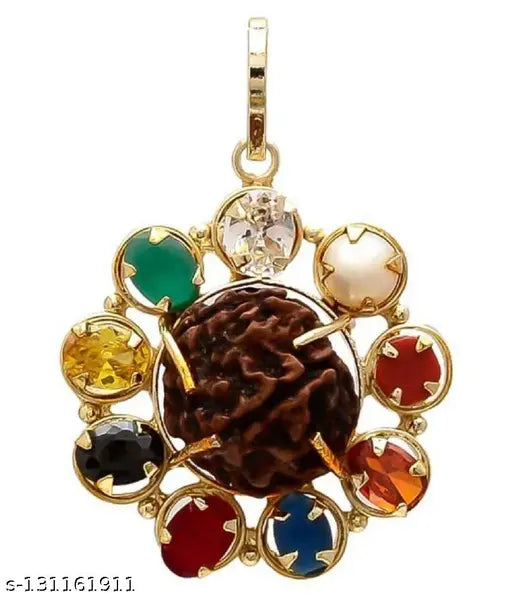 RUDRAKSHA NAVARATANA PENDANT & Lockets