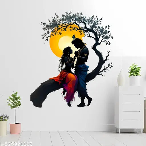 WallBirds Radha Krishna  Wall Stickers for Home