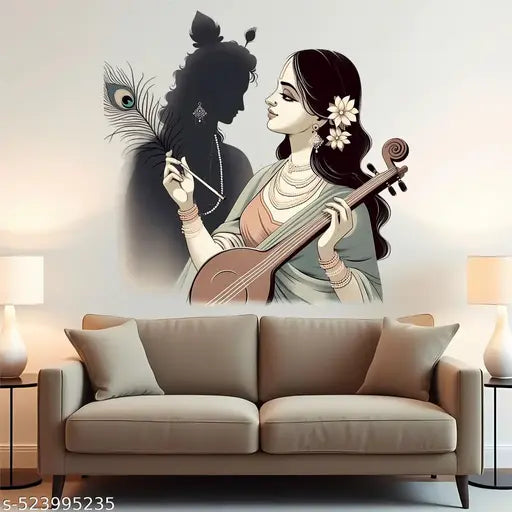 WallBirds radha krishna sticker for hall and livingroom