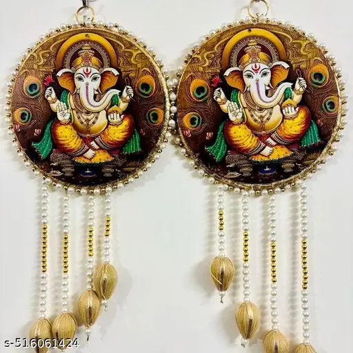 Attractive decorative fancy stylish ganesh chaturthi decoration Ganesha hanging pair for home decoration for ganesh chaturthi decoration.