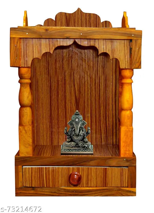 AquaDart Engineered Handicraft Wooden Temple for Home/Offices/Work shops Temple