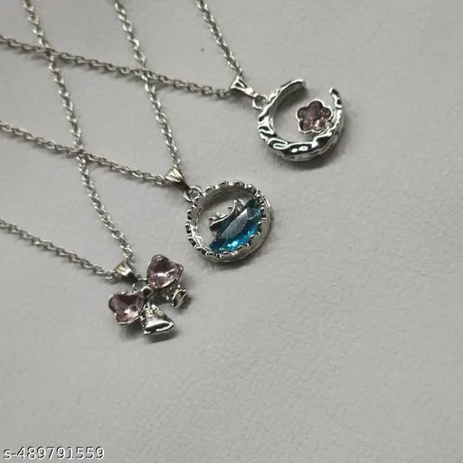 V&R ENTERPRISE New Design Premium Quality bow Ribbon Dolphin Moon Pendant Chain