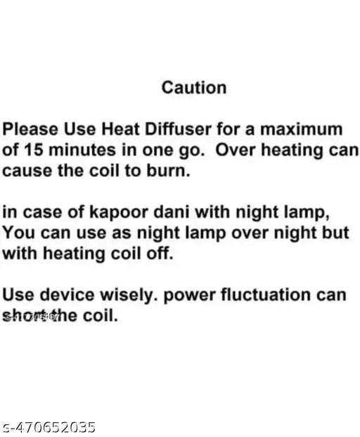 Kapoordani Oil Diffuser With On Off Switch To Toggle For Burner & Lamp Glass, Plastic, Steel Incense Holder Set