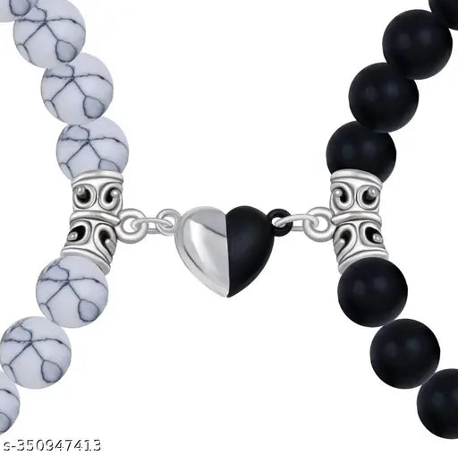 Couple bracelet magnetic mutual attraction matching stone beads bracelets