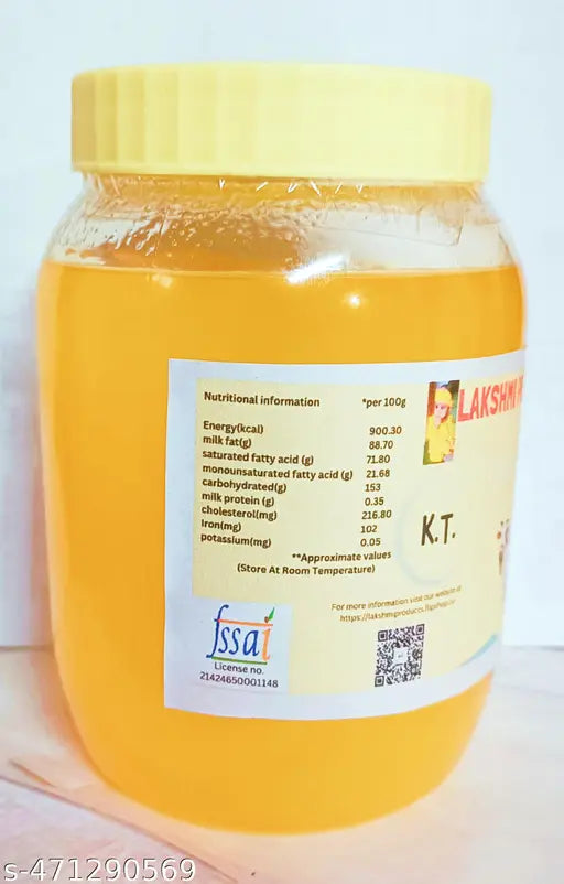 LAKSHMI Organic Daanedar Cow Ghee 250 ML For Eating & Religious Purpose , Bilona Ghee suddha pure ghee || made by desi gir Cow A2 Milk 100% processed Ghee With full Purity Grass Fed Cow Chemical Free Ayurvedic Ghee