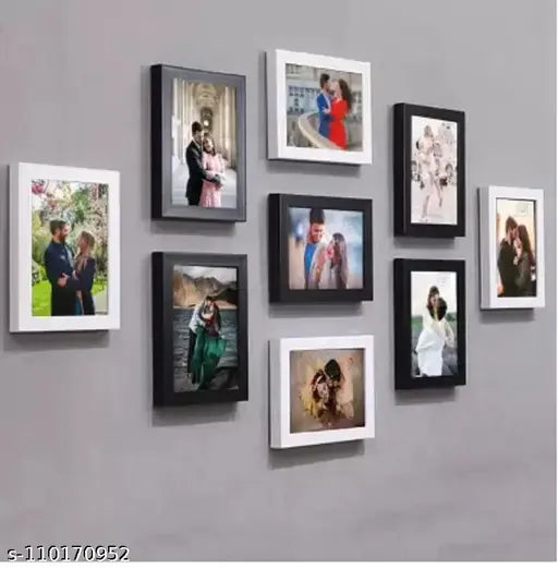 Photo Frames Ag Crafts Glass Photo Frame  (Black, 9 Photo(s)