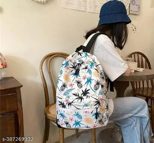 Multi Print Boys and Girls School-Casual-college-Everyday Bag with free stationery Pouch and Rain/Dust Cover Backpack