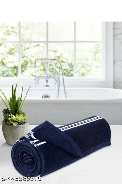 Super Stylish bath Towel 70cm*140cm Soft& Super Absorbent Towel  (Blue)