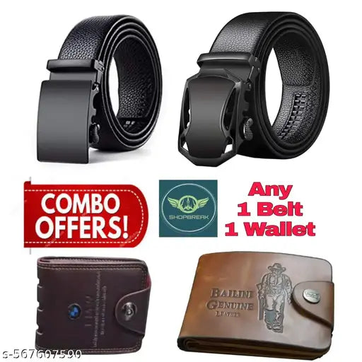 Casual Belt & Wallet combo For Men
