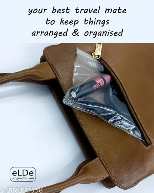 Pack of 25 Multipurpose Storage Pouch - Jewellery Pouch for Storage, Portable Makeup Pouch, Zipper Pouch for Stationary, Travel Accessories Pouch, Zip Lock Pouch Storage Organizers, Jewellery Organiser Cover, Zip Lock Cosmetic Pouch, Stationery Pouch, Tra