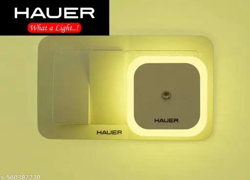 HAUER GLOW-MATE Smart LED Premium Night Light Auto Dimming With Auto ON/OFF Sensor LED Night Lamp