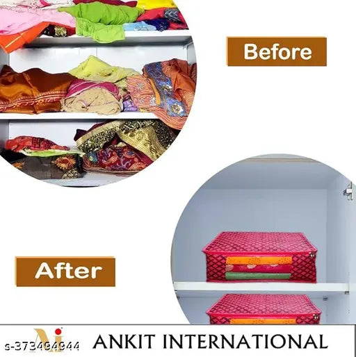 Non-Woven Saree Storage Cover Bag(pack of  8)