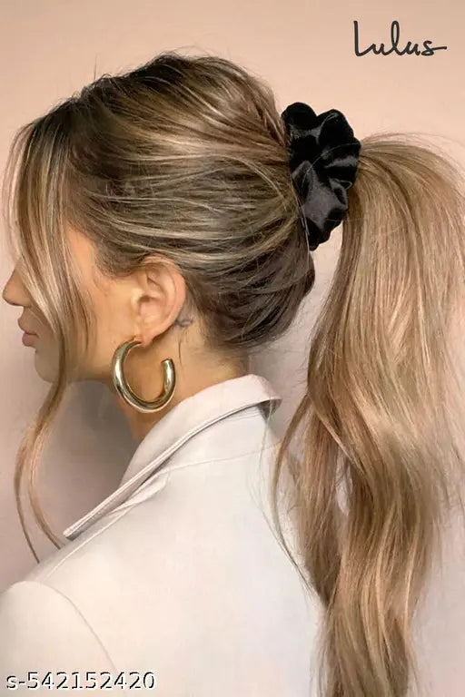 Luxury Satin Skinny Scrunchies for Women / Girls, Anti Hair-Breakage,Hair Ties, Slim Scrunchies Set (10 Pcs)