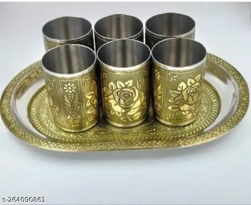 GLASS AND TRY SET