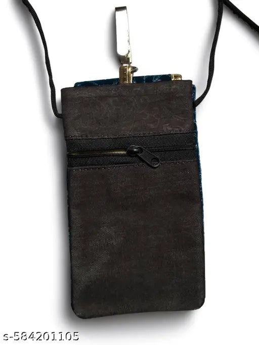 "Handmade Velvet Mobile Pouch Sling Bag for Men & Women | Multipurpose Festival & Daily Use Mobile Cover Pouch"