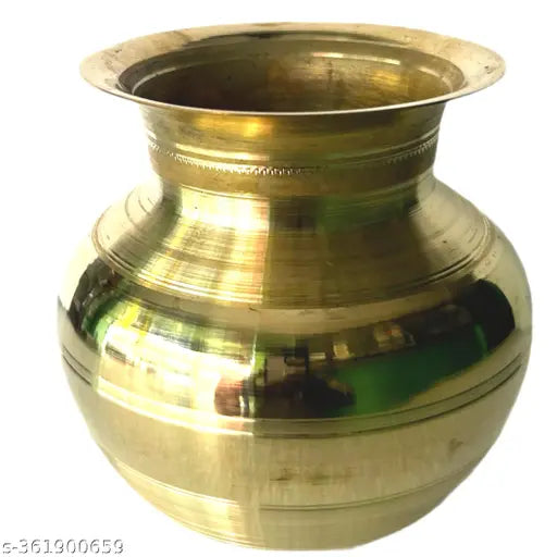 Bhabani Antique Brass mata Laxmi mongol ghot for Puja / lota Home use / Puja use / Kalas ( Brass , 10 cm )