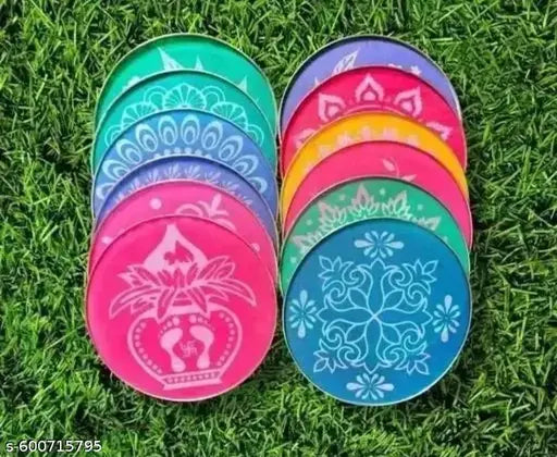 Rangoli Stencil / Rangoli Sacha Pack of 8 Jali 8 inch