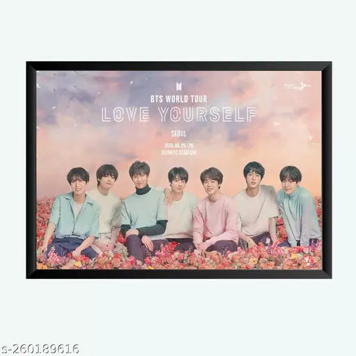 Nokkes Bts Army Bangtan Boy V suga J-Hope Jungkook Jin Jimin Rm 5X7 Inch Size Photo Frame Photo Home Office_bts5_6