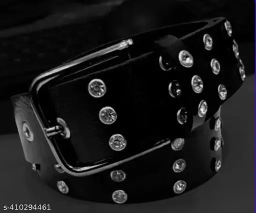 Zubex Styles Modern diamond stone belts for men