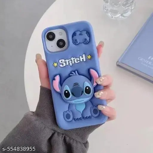Cute Baby elephant Back Cover Compatible with i Phone 15PLUS Girls Case 3D Cute with Holder Full Protective Case for-i Phone 15PLUS