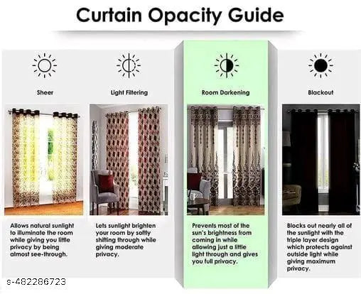 Newlook Polyester Door curtains (4 ft X 7 ft) pack of 2