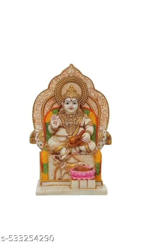Maharaja Kuber Idol Kubera Statue for Wealth Glory God Kuvera Murti for Home Temple Office Pooja 7 INCH