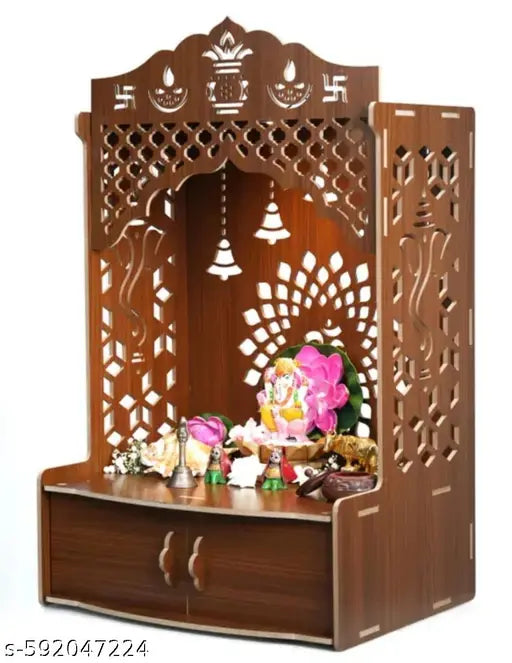 Premium Wooden Pooja Mandir for Home Temple Décor